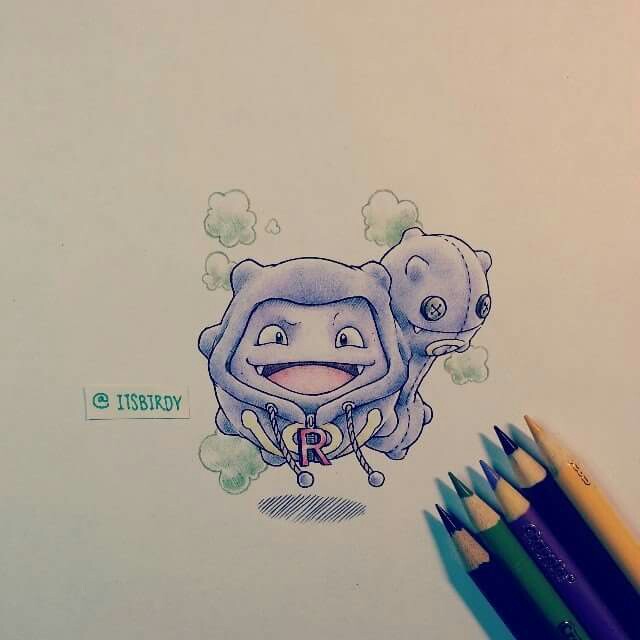 640x640 Cute Colored Pencil Drawing. Pokemon