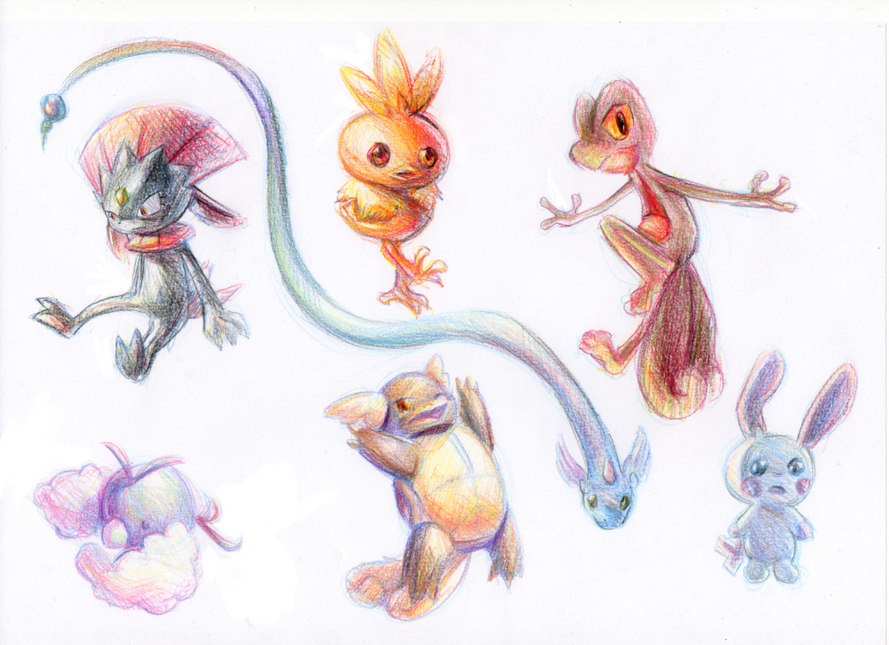 1000x726 Pokemon Pencil Sketches By Crystalceo