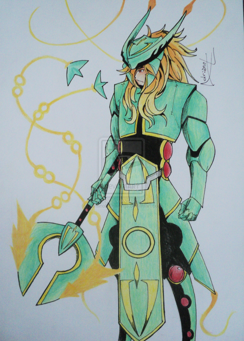 1024x1428 Mega rayquaza gijinka by adrianol