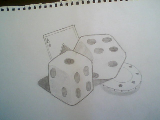 640x480 Chip Foose Drawings And Sketches Ace Of Spades, Dice And A Poker