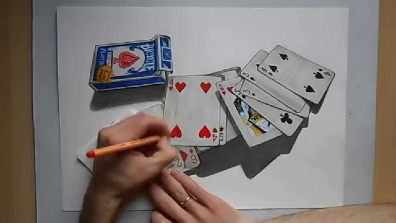 1280x720 How To Draw Playing Card Poker.speed Painting By Riestra