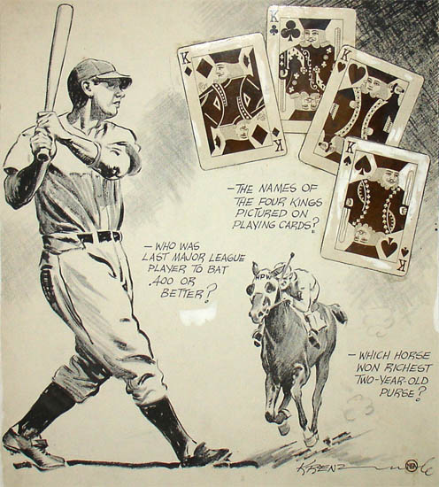 496x550 Illustration Art, Baseball, Poker, Horse Racing, Art Krenz