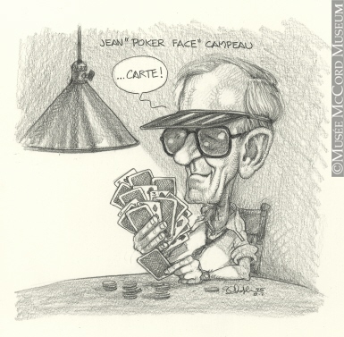 385x377 M997.52.34 Jean Poker Face Campeau Drawing, Cartoon Serge