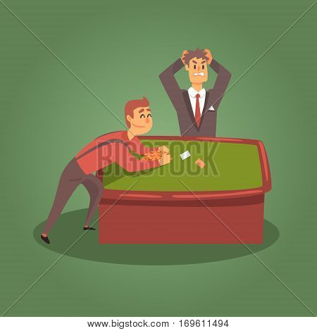 450x470 Gambler Breaking Bank Poker Table Vector Amp Photo Bigstock