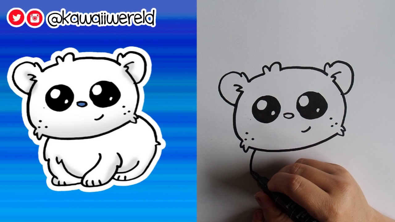 1280x720 How To Draw A Baby Polar Bear Cute Amp Easy