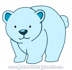 250x243 How To Draw A Cartoon Polar Bear Cub Drawing Lesson