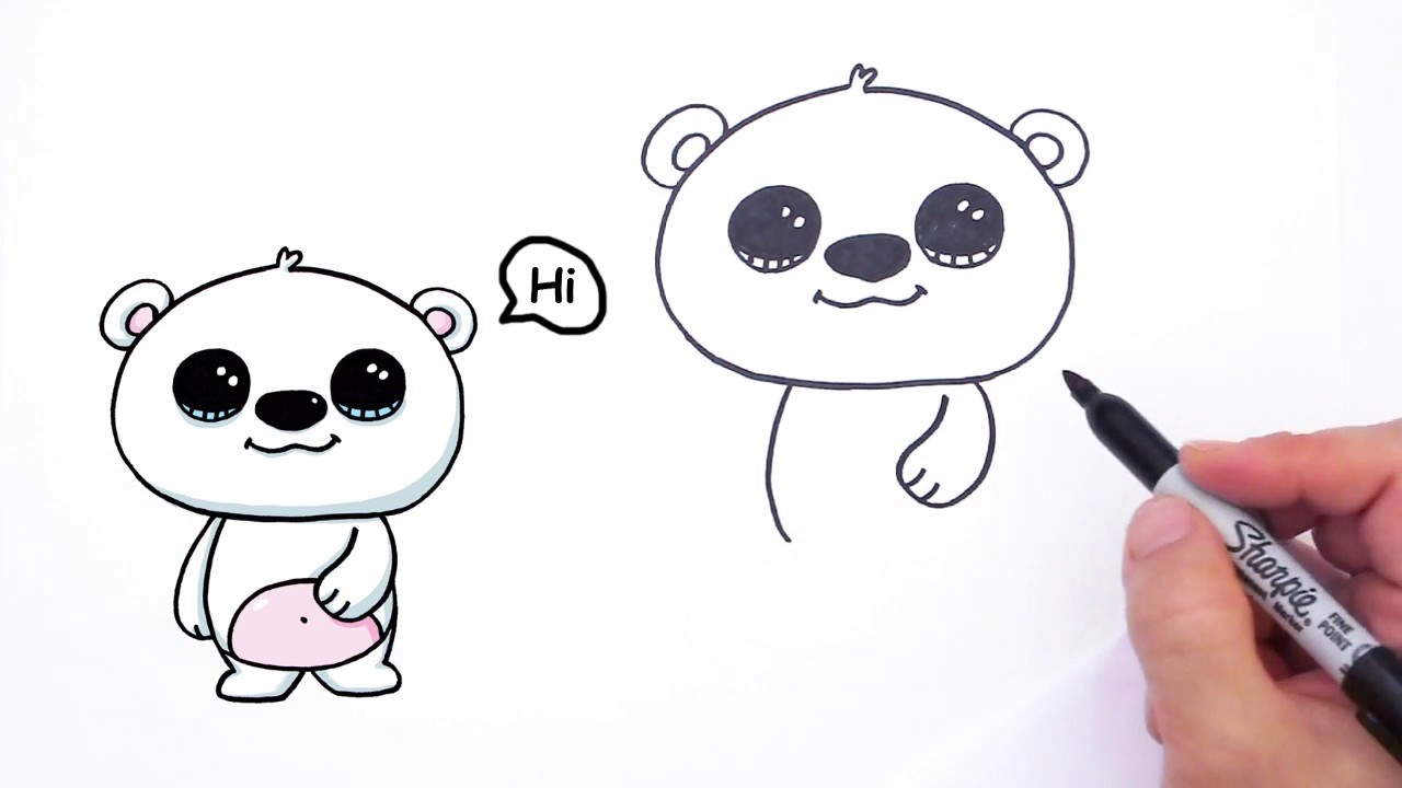 1280x720 How To Draw A Polar Bear Cute And Easy