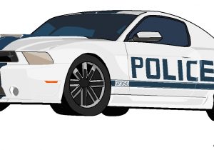 300x210 Police Car Drawing