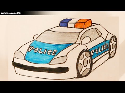 480x360 How To Draw A Police Car