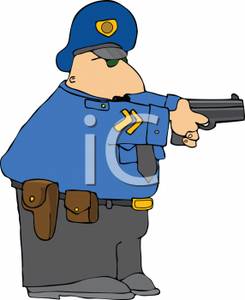 245x300 Police Officer Drawing His Gun