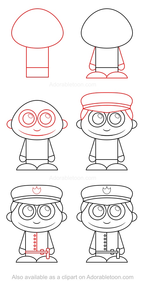 500x979 How To Draw A Policeman Best Of Drawings