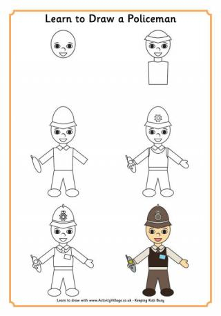 320x458 How To Draw A Policeman. Across The Pond