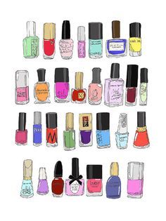 236x315 Glitter Nail Polish Bottle Drawing