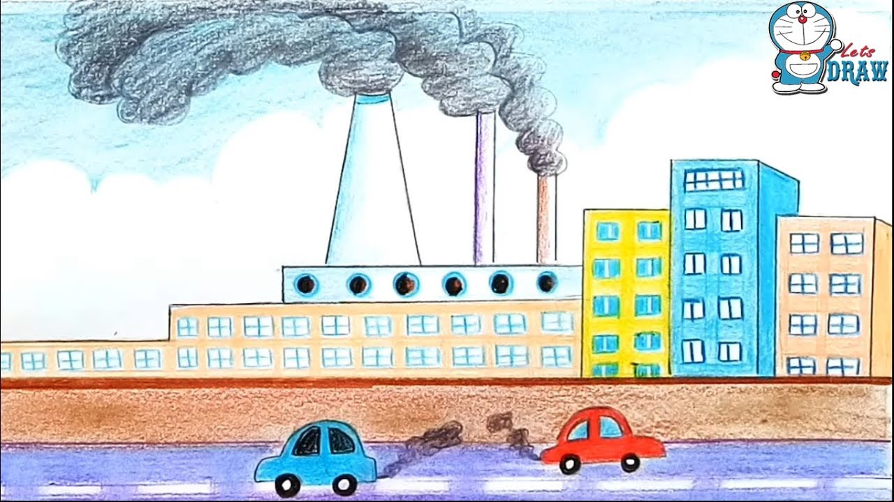 How To Draw Air Pollution Draw Easy - vrogue.co