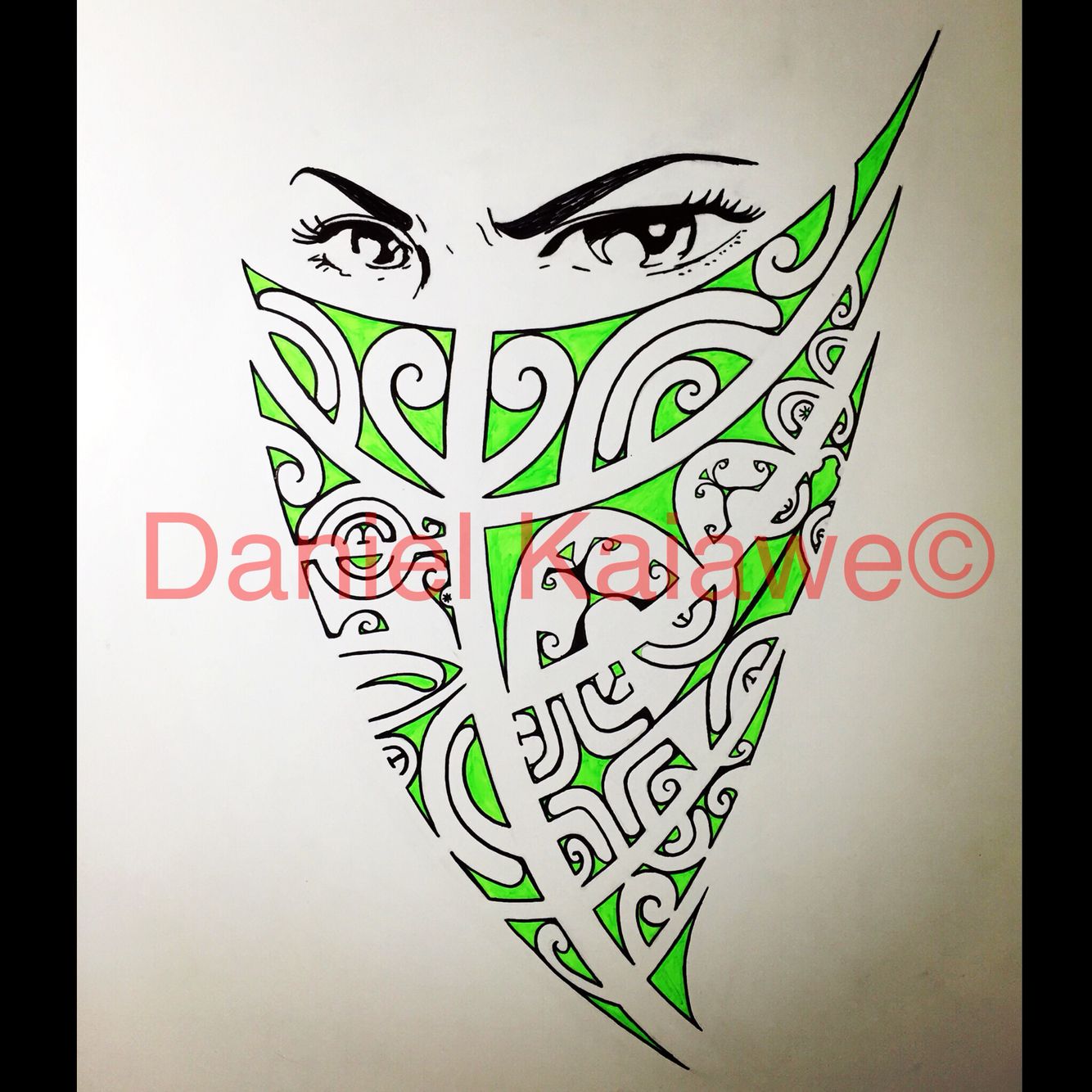 1334x1334 Green Polynesian Tattoo Drawing 2 Tattoo Drawings