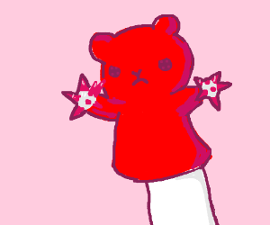 300x250 Puppet With Weaponized Pom Poms. (Drawing By Nyan Wulf)