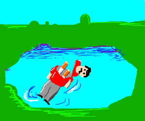 300x250 Human Cigarette Box Falls Into A Small Pond