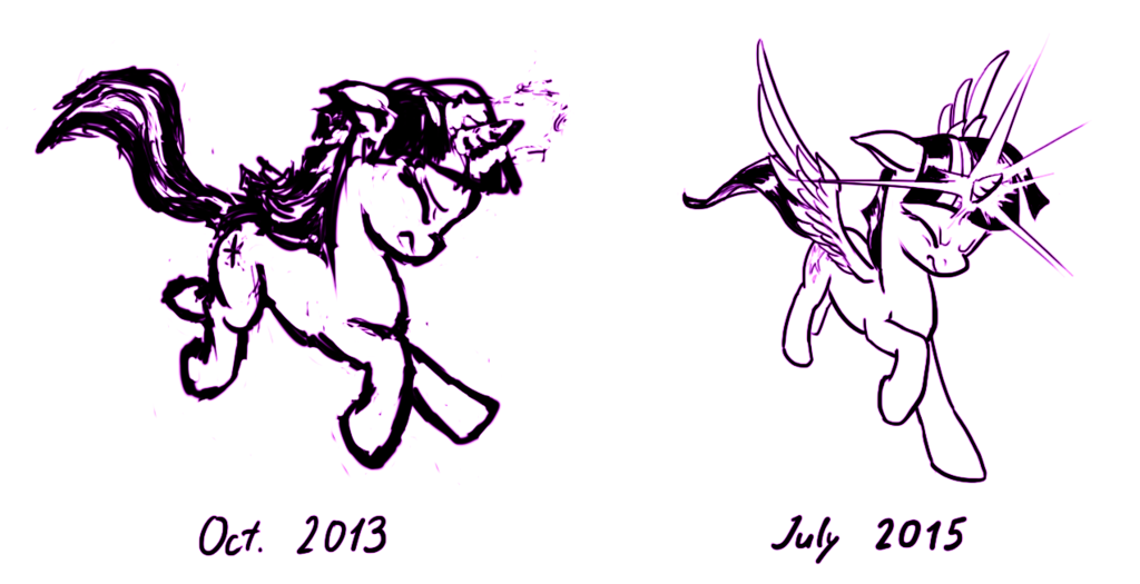 1024x525 A Year's Progress In Drawing Ponies By Hunternif