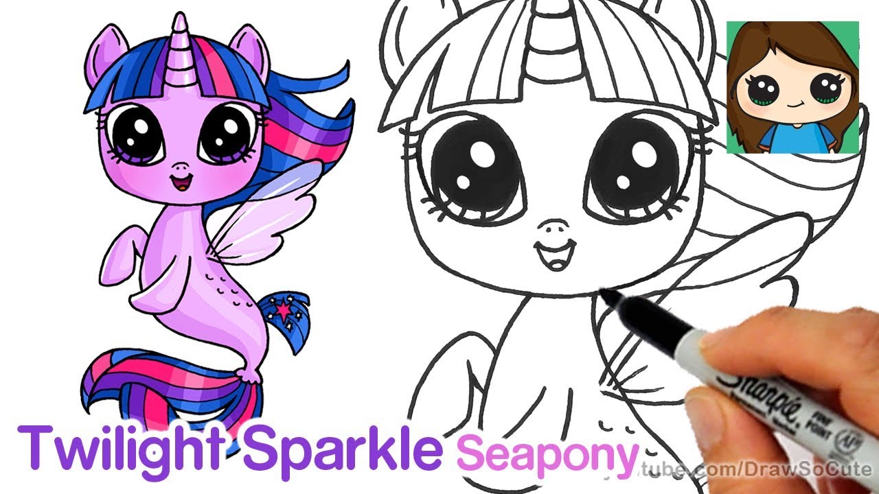 1280x720 How To Draw Twilight Sparkle Seapony My Little Pony