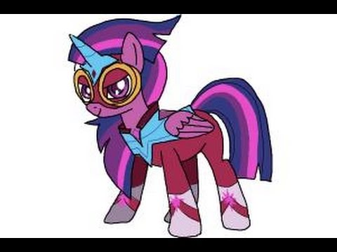 480x360 How To Draw Twilight Sparkle, Masked Matter Horn From Power Ponies