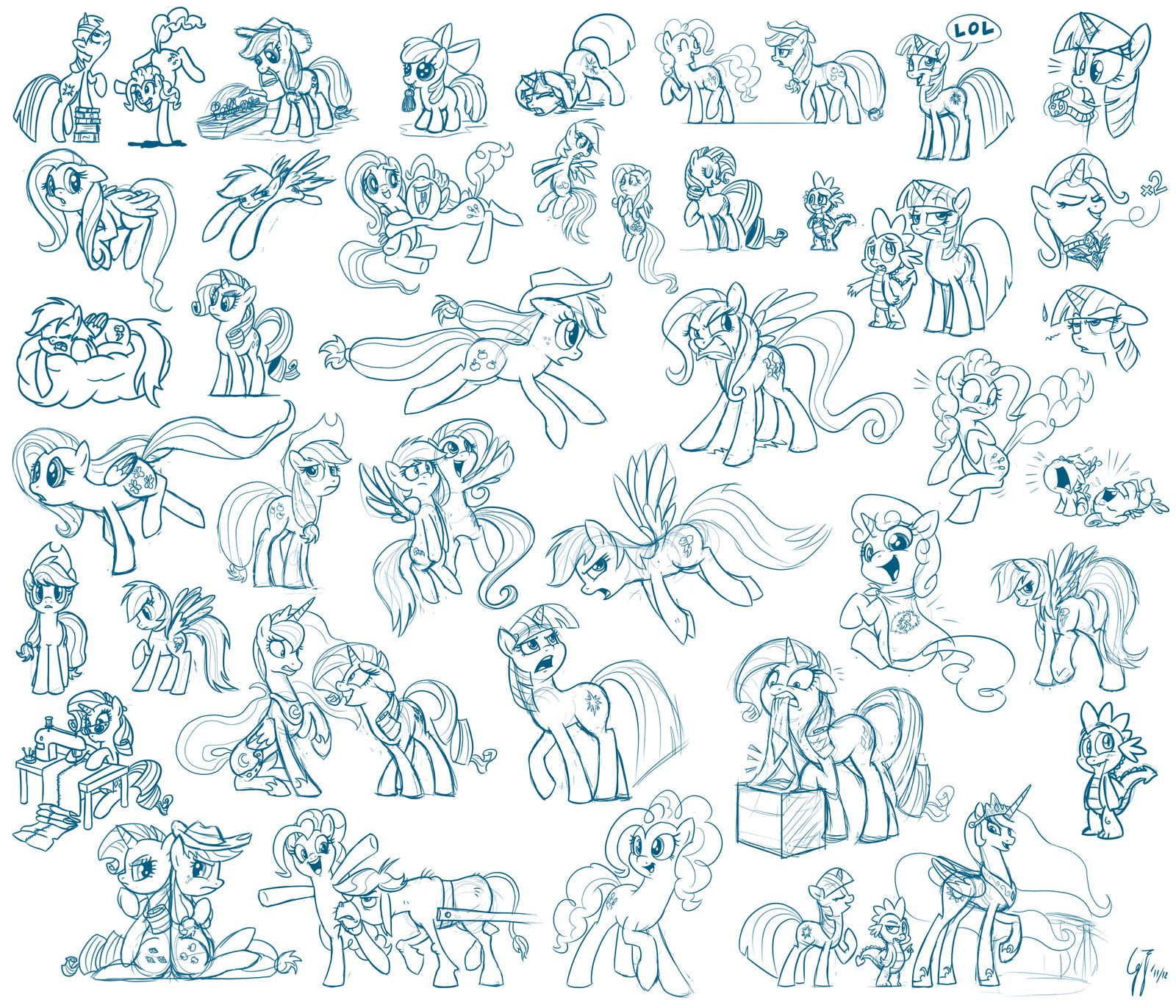 1600x1371 Just Drawing Ponies By