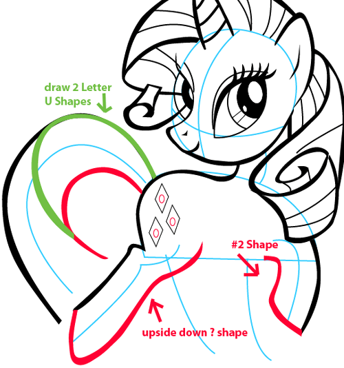 500x534 How To Draw Rarity From My Little Pony With Easy Step By Step