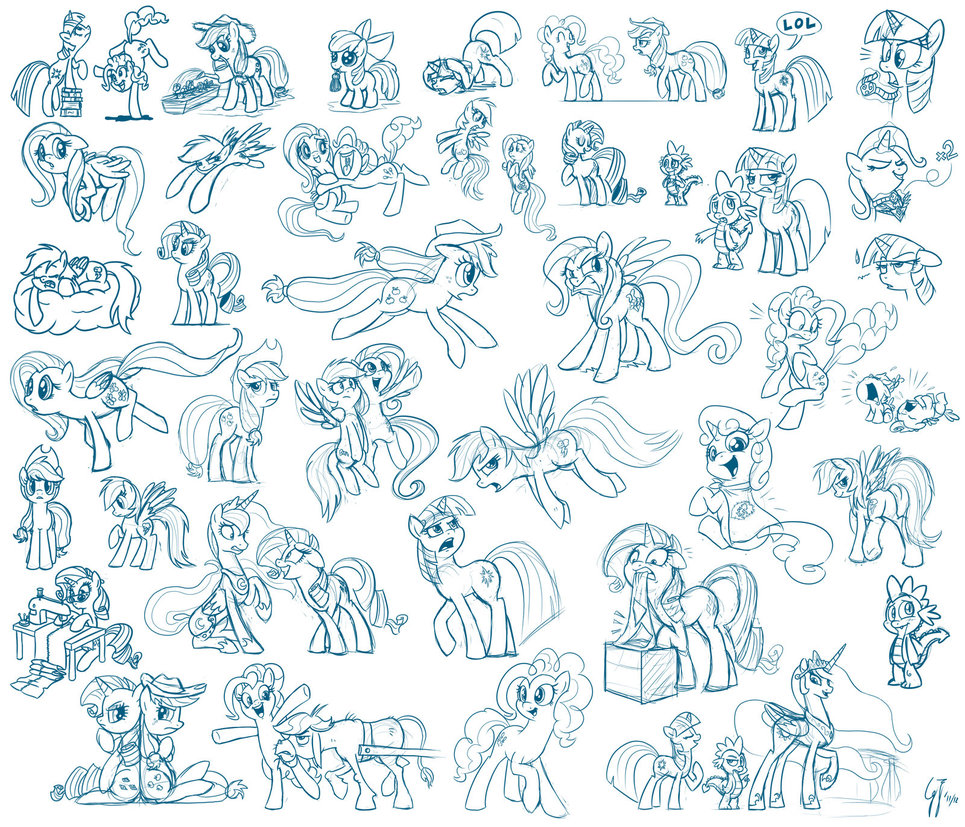 965x827 Just Drawing Ponies By Glancojusticar