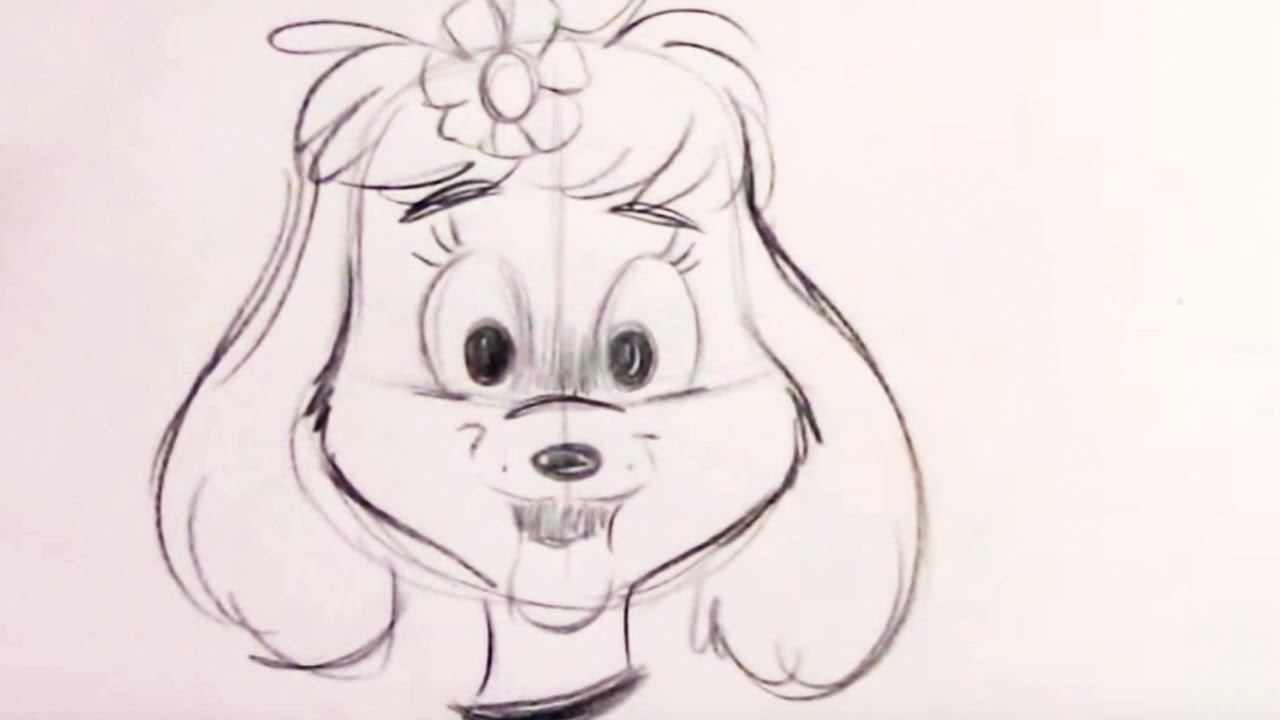 1280x720 How To Draw A Girl Puppy Dog (Step By Step)
