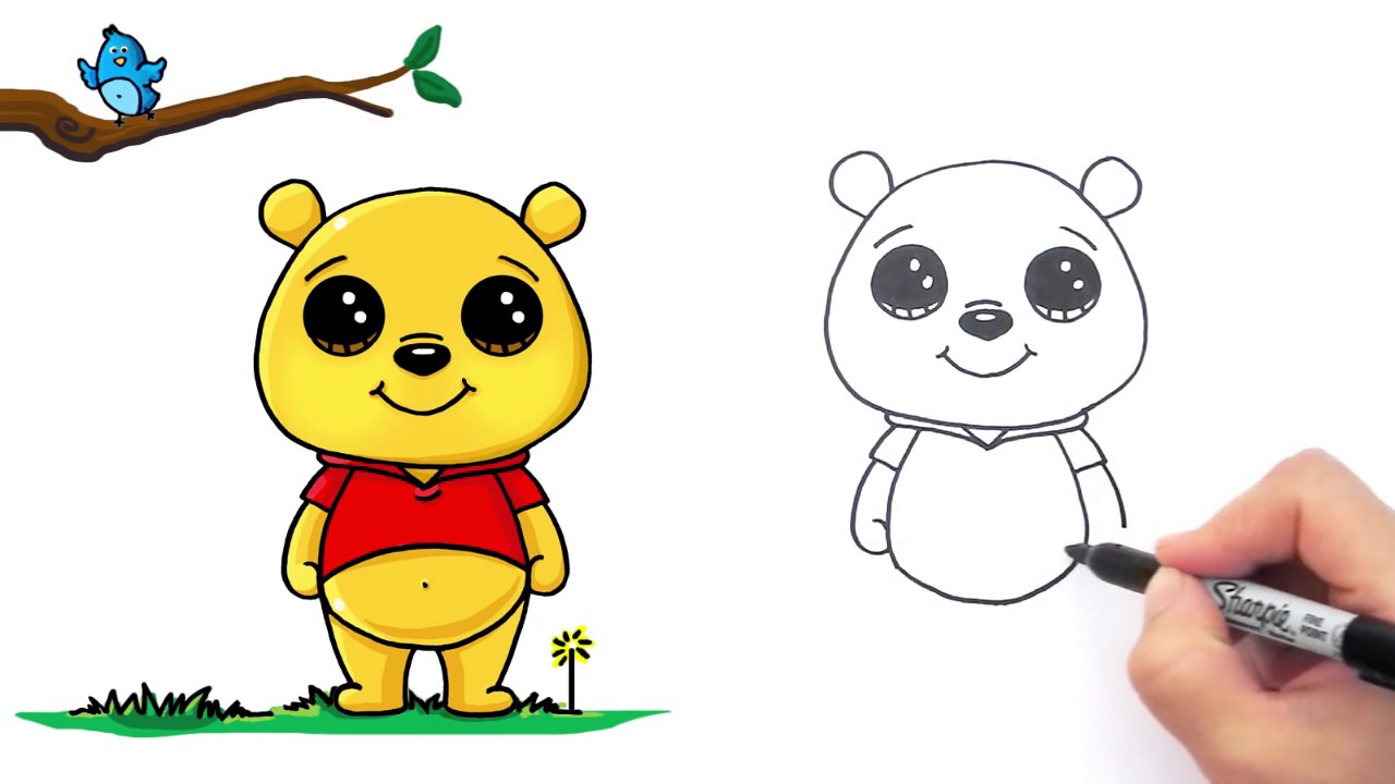 Pooh Bear Drawing at GetDrawings | Free download