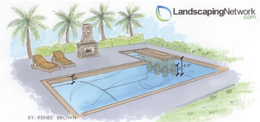 830x391 Swim Up Bar Perspective Drawing Outdoor Spacepool