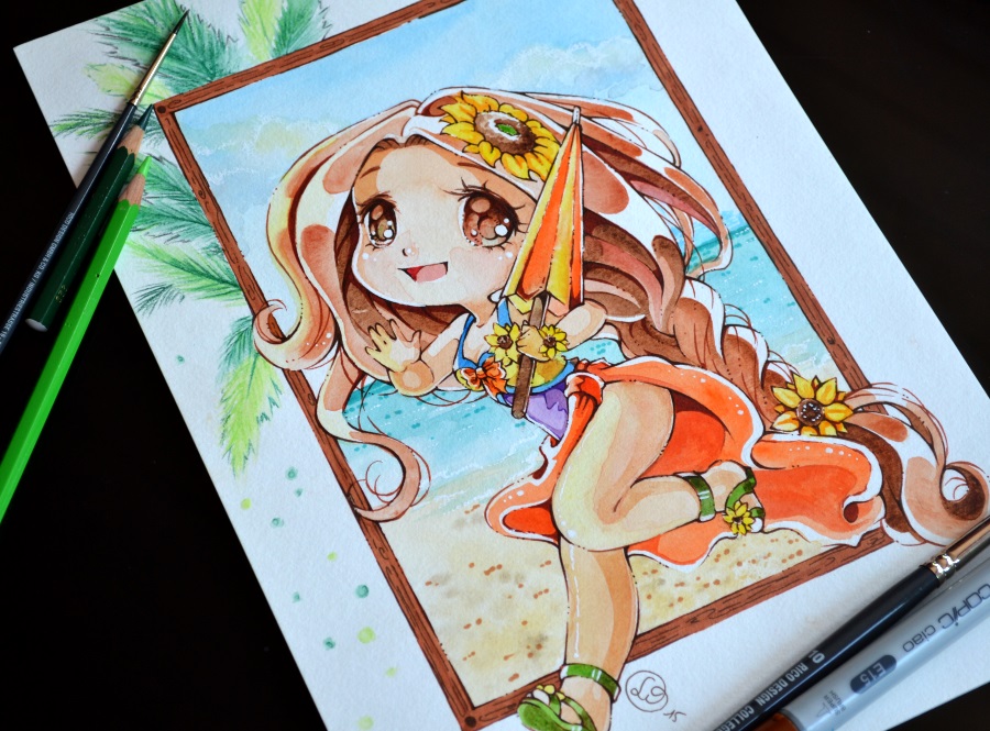 900x665 Chibi Pool Party Leona By Lighane On Draw