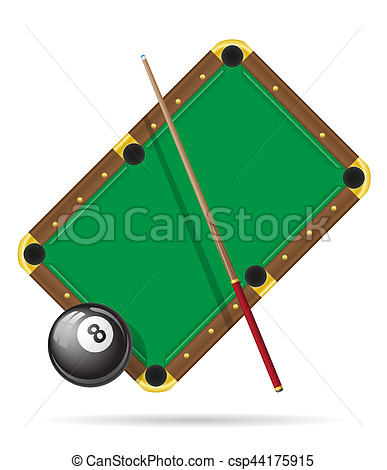 387x470 Billiards Pool Table Illustration Isolated On White Clipart