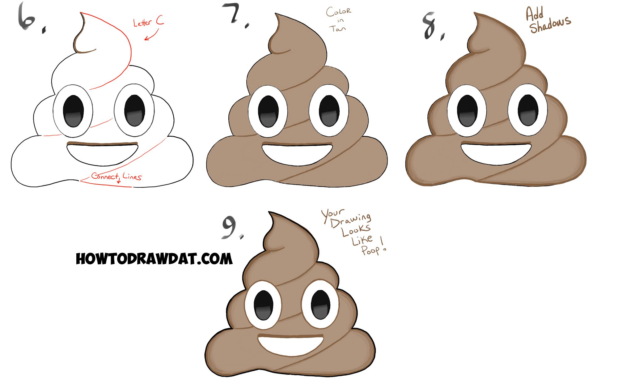 2000x1242 How To Draw Poop Emoji In Simple Steps For Kids Rocks