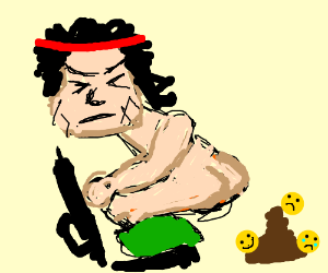 300x250 Rambo Poop Emoji