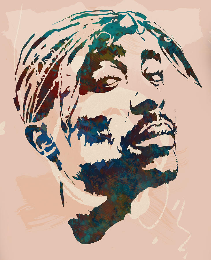 731x900 2pac Tupac Shakur Stylised Pop Art Poster Drawing By Kim Wang