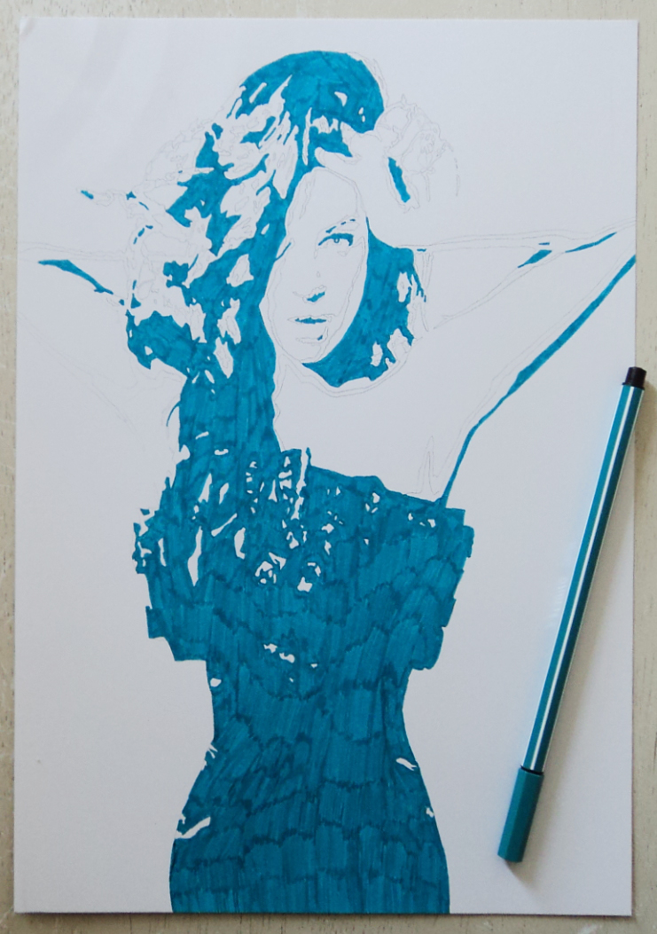 741x1053 Pop Art Drawing Step 6 By Sdarling