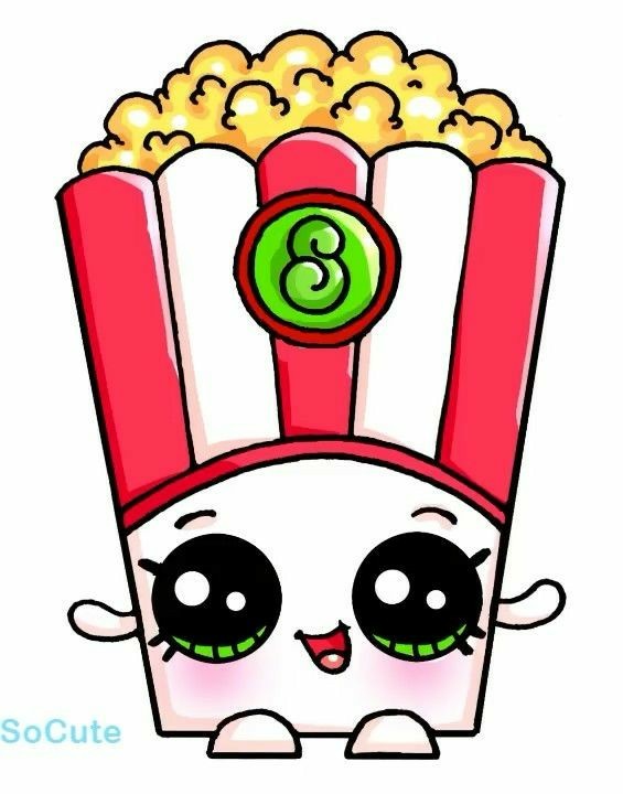 565x720 Sevimli Karakterler Popcorn, Kawaii