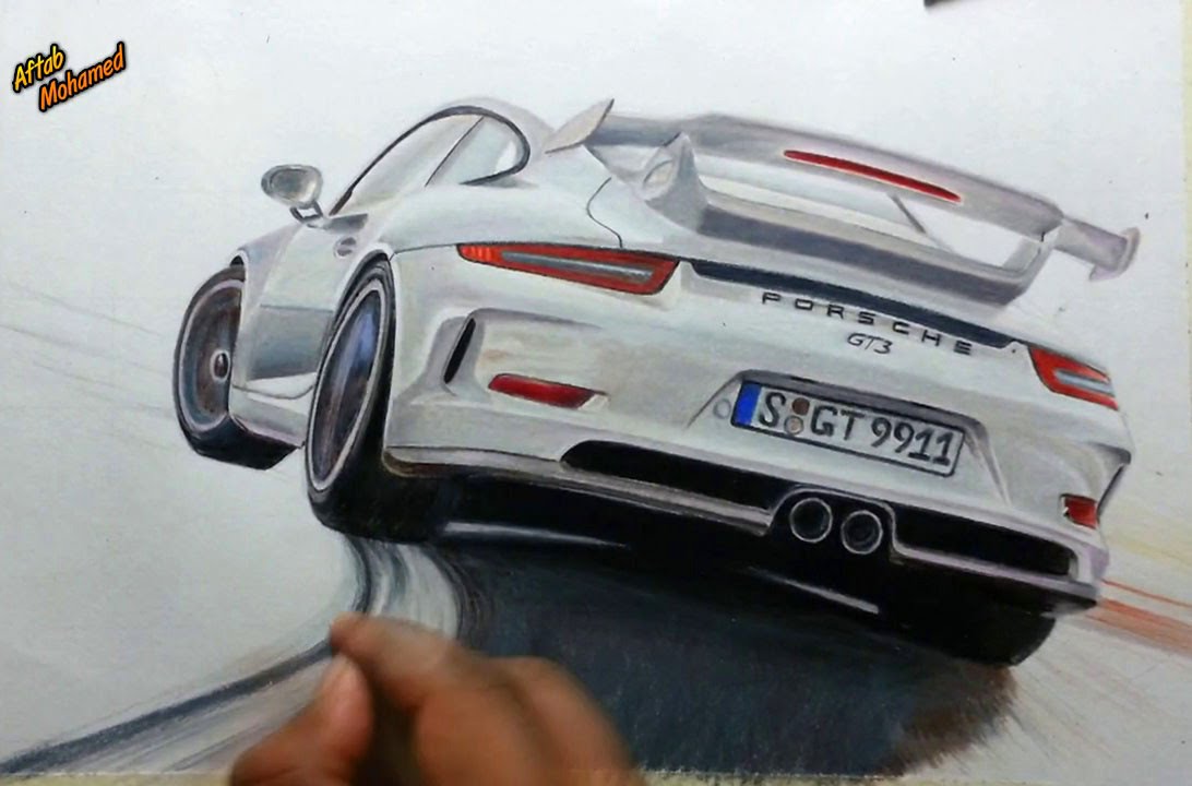 1092x720 Drawing A Porsche 911 Gt3!! Using Colored Pencils