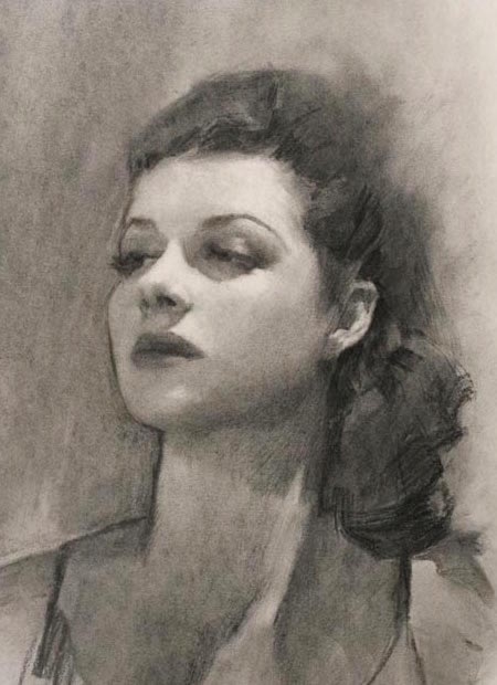 450x620 Portrait Drawing Technique With Charcoal, Louis Smith