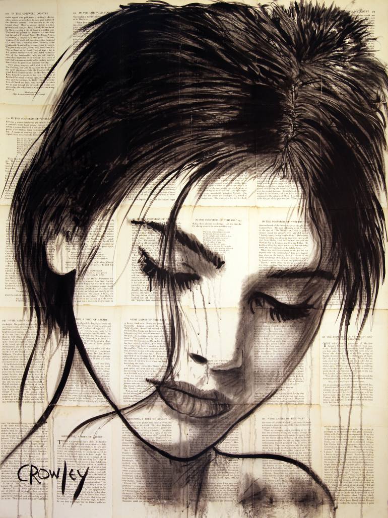 770x1029 Saatchi Art Contemplation Portrait Drawing By Darren Crowley
