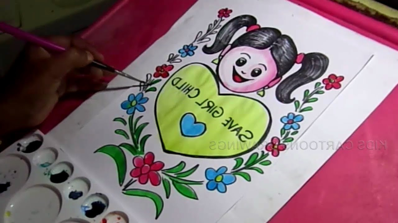 1280x720 Save The Girl Drawing Pictures How To Draw Save Girl Child Poster