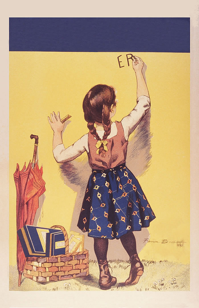 699x1080 Girl Drawing On Wall Poster Template