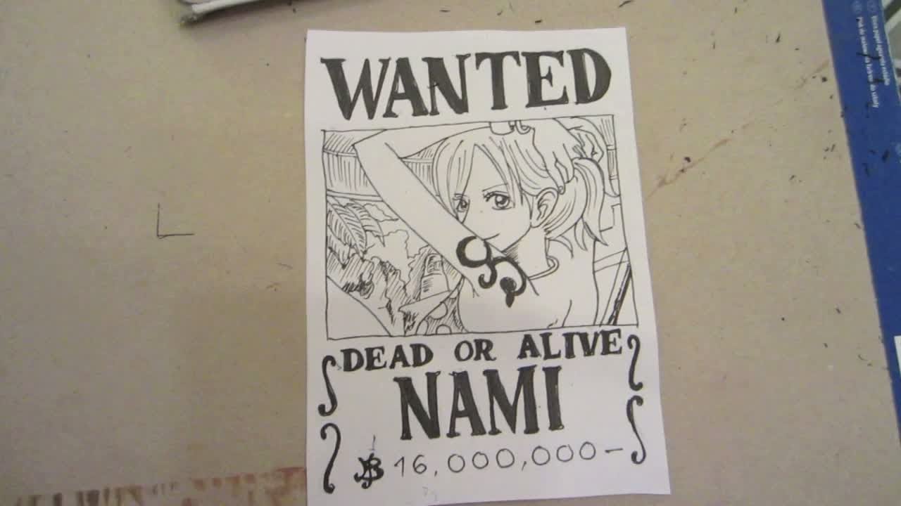 1280x720 How To Draw Wanted Poster Of Nami
