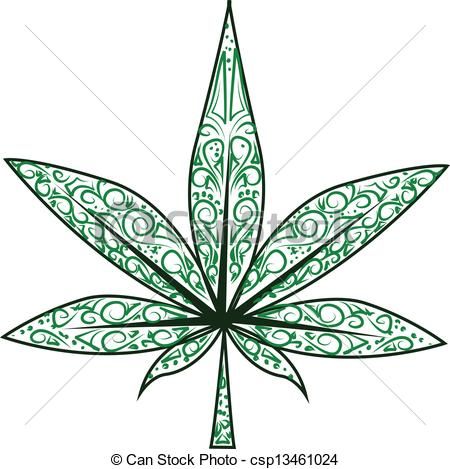 450x469 Vector Illustration Of Marijuana Leaf