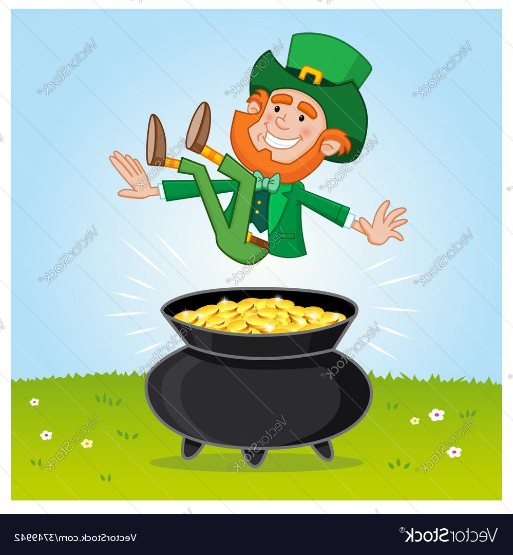 999x1080 Best Free Leprechaun And His Pot Of Gold Vector Drawing