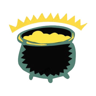 310x310 Pot Of Gold Drawing Saint Patrick's Day Decals, Decal Sticker