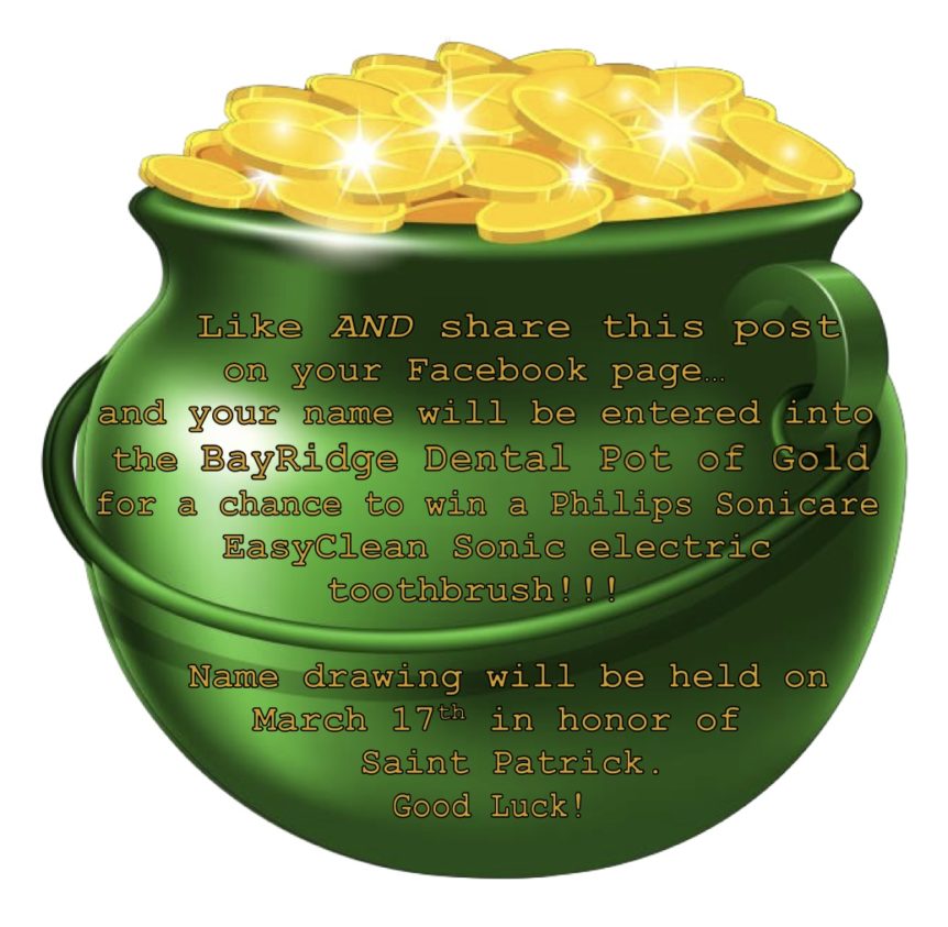 862x843 St. Patrick's Day Electric Toothbrush Pot Of Gold Drawing