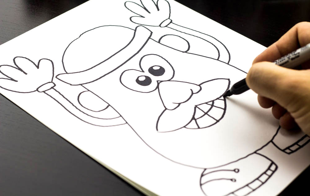 1000x634 How To Draw Mr. Potato Head From Art For Kids ~ Awesome And Easy