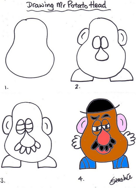 464x640 Lesson 01 Drawing Mr Potato Head Mr Potato Head, Potato Heads