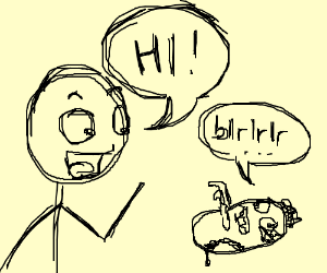 300x250 Stickman Saying Hi To A Zombie Potatoe